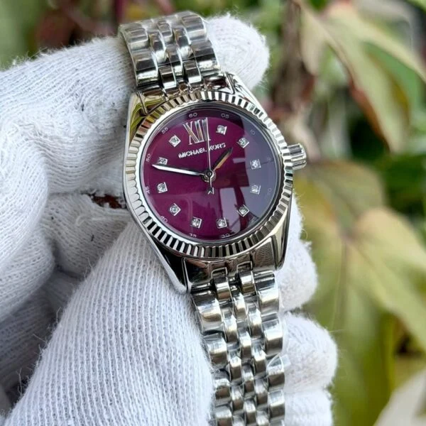 Michael Kors Lexington MK4968 Plum Dial Steel 26mm Quartz Ladies