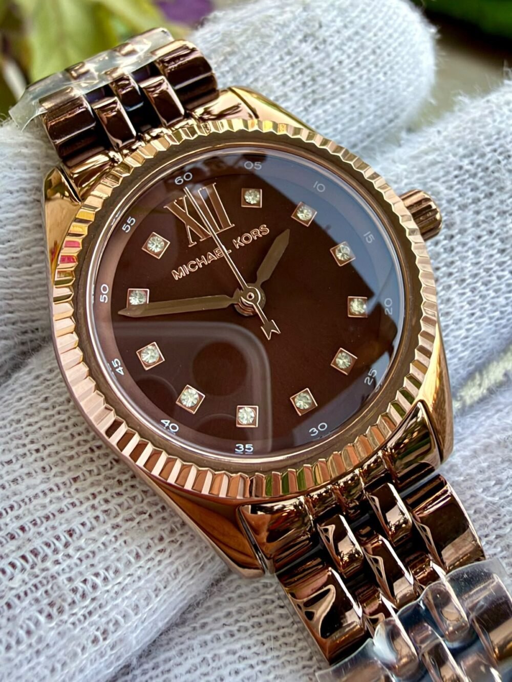 Michael Kors Lexington MK4844 Chocolate Dial Rose Gold Two-Tone 26mm Quartz Ladies – photo 2