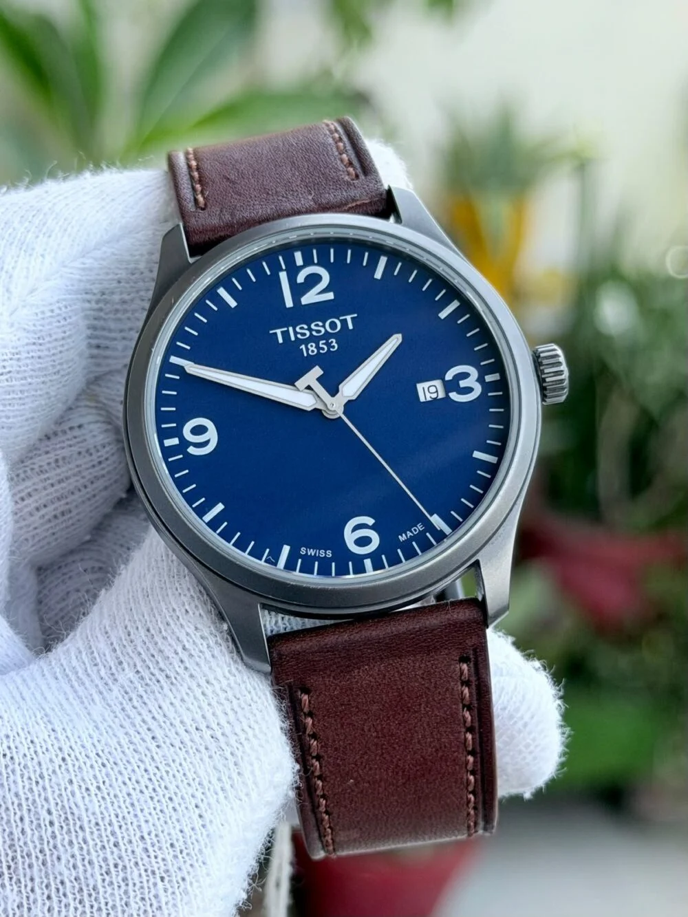 TISSOT Gent XL T116.410.37.047.00 Blue Dial Grey PVD 42mm Quartz Swiss Mens