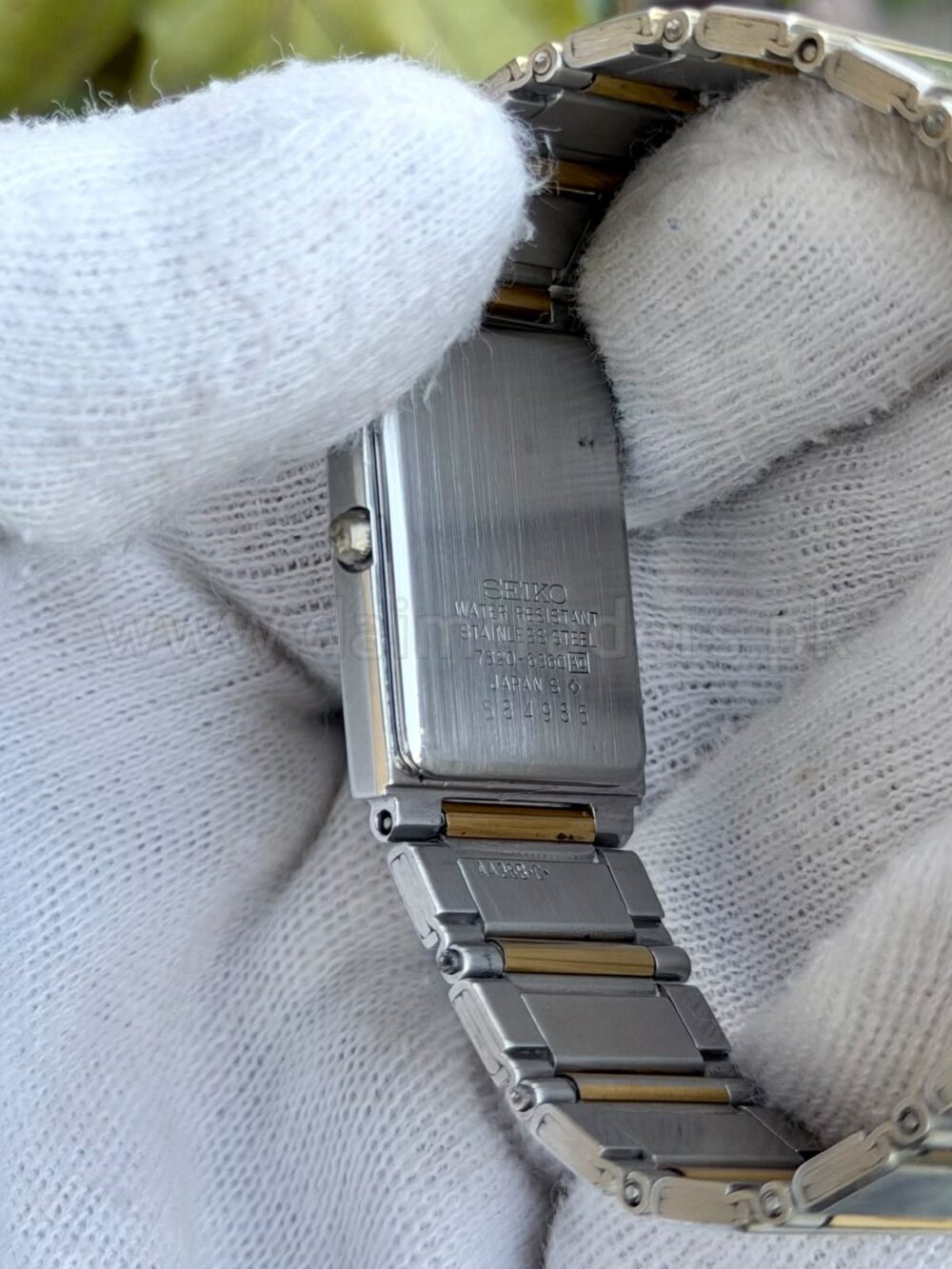 SEIKO ARC 7320-6360 White Roman Dial Two-Tone Tank Quartz Japan Mens – photo 4