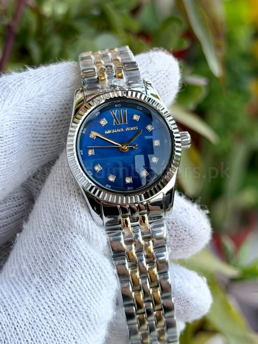 Michael Kors Lexington MK4865 Blue Dial Two-Tone 26mm Quartz Ladies