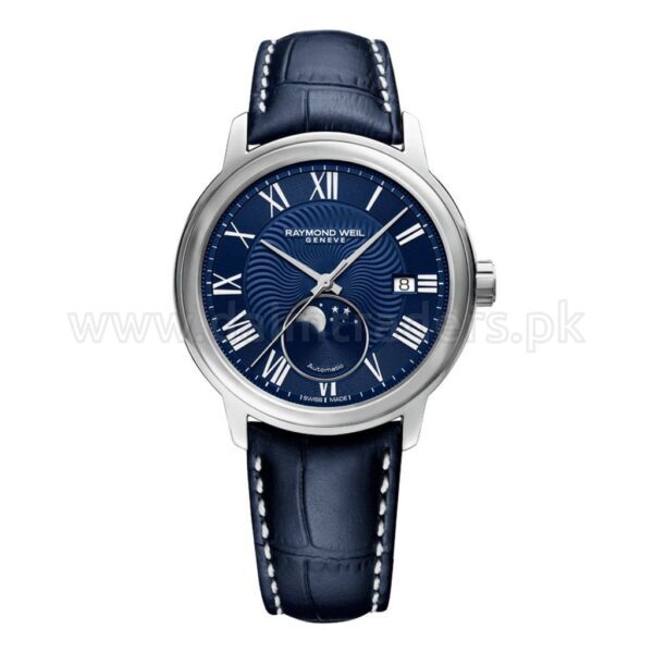 Raymond Weil Maestro Moonphase 2239 Blue Dial 39.5mm Automatic Swiss Mens