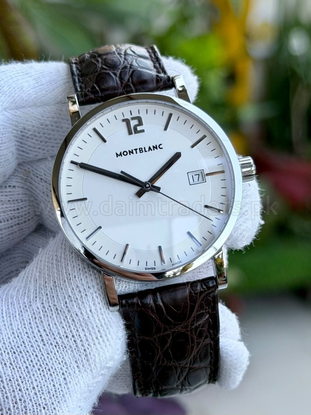 Montblanc Summit 7093 White Dial 40mm Quartz With Pen Swiss Mens