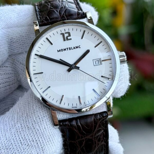 Montblanc Summit 7093 White Dial 40mm Quartz With Pen Swiss Mens