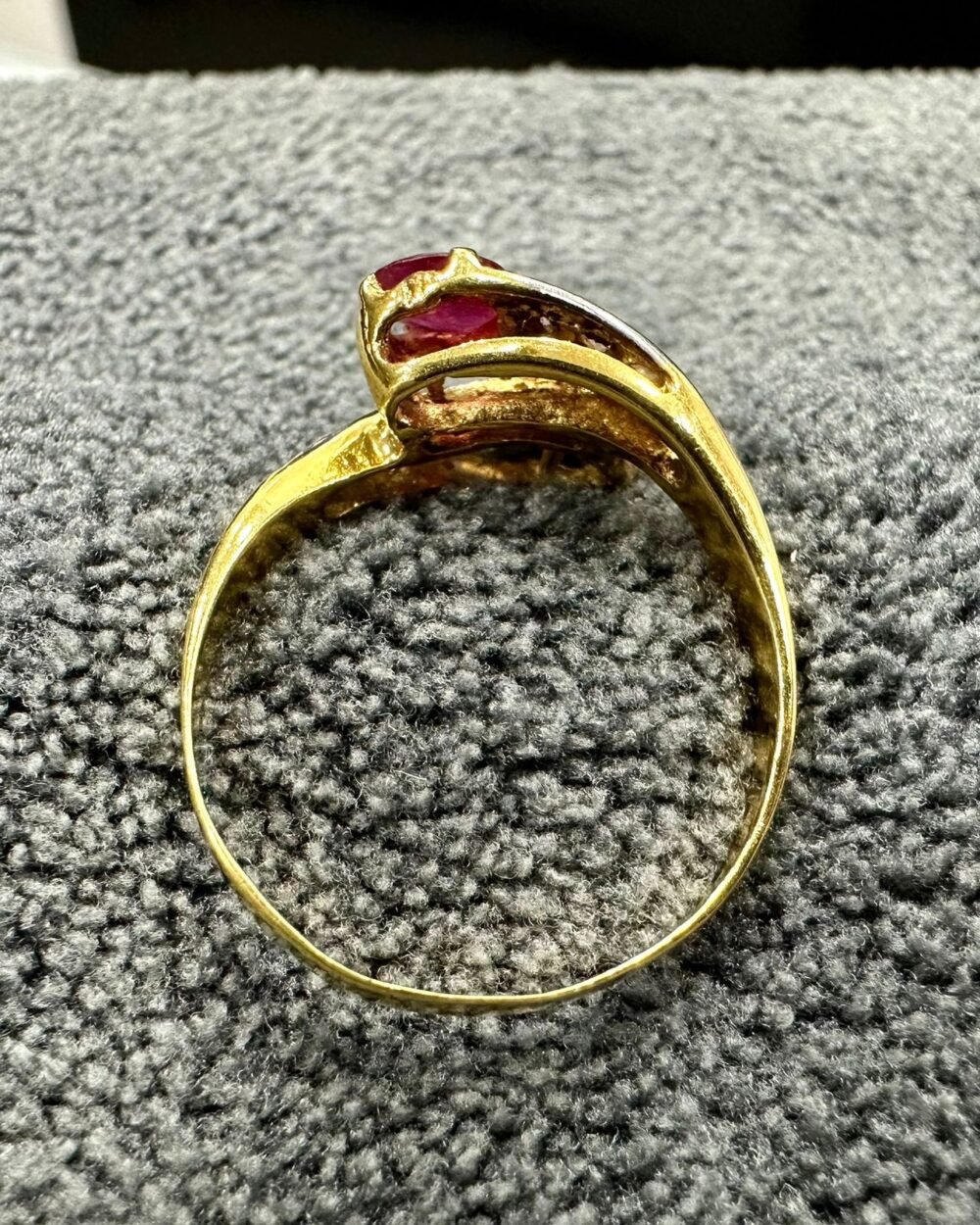 GOLD18k Ring 💍 Dubai Preloved Ruby 0.5 Sapphire – photo 4
