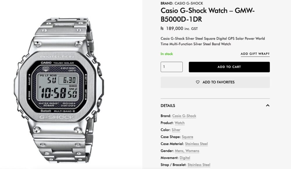 Casio G-Shock GMW-B5000D-1DR Japan Mens Brand New – photo 4