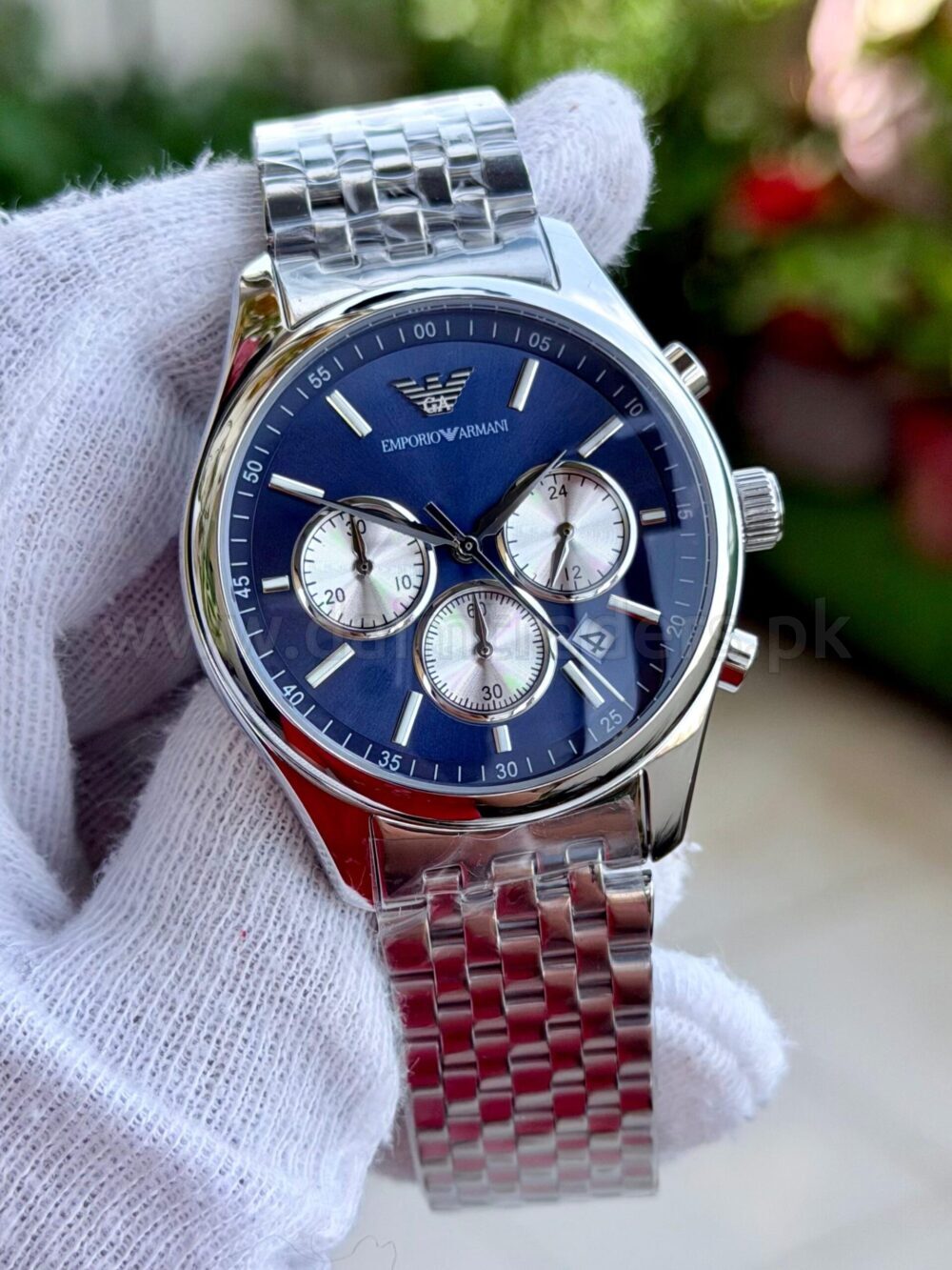 Emporio Armani Antonio Chronograph AR11582 Blue Dial Steel 41mm Quartz Mens