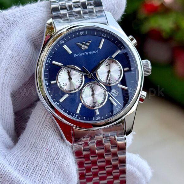 Emporio Armani Antonio Chronograph AR11582 Blue Dial Steel 41mm Quartz Mens