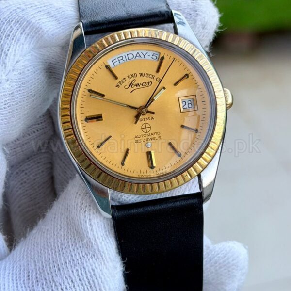 West End Watch Co Sowar K4028 Gold Dial Day-Date 38mm Automatic Swiss Mens