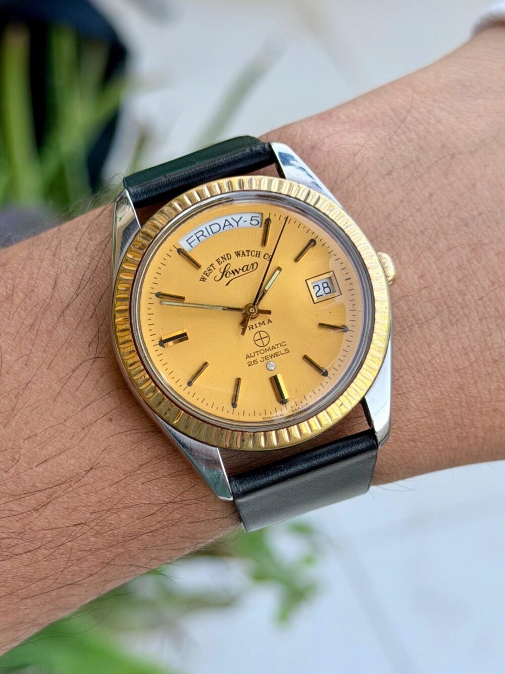 West End Watch Co Sowar K4028 Gold Dial Day-Date 38mm Automatic Swiss Mens – photo 2
