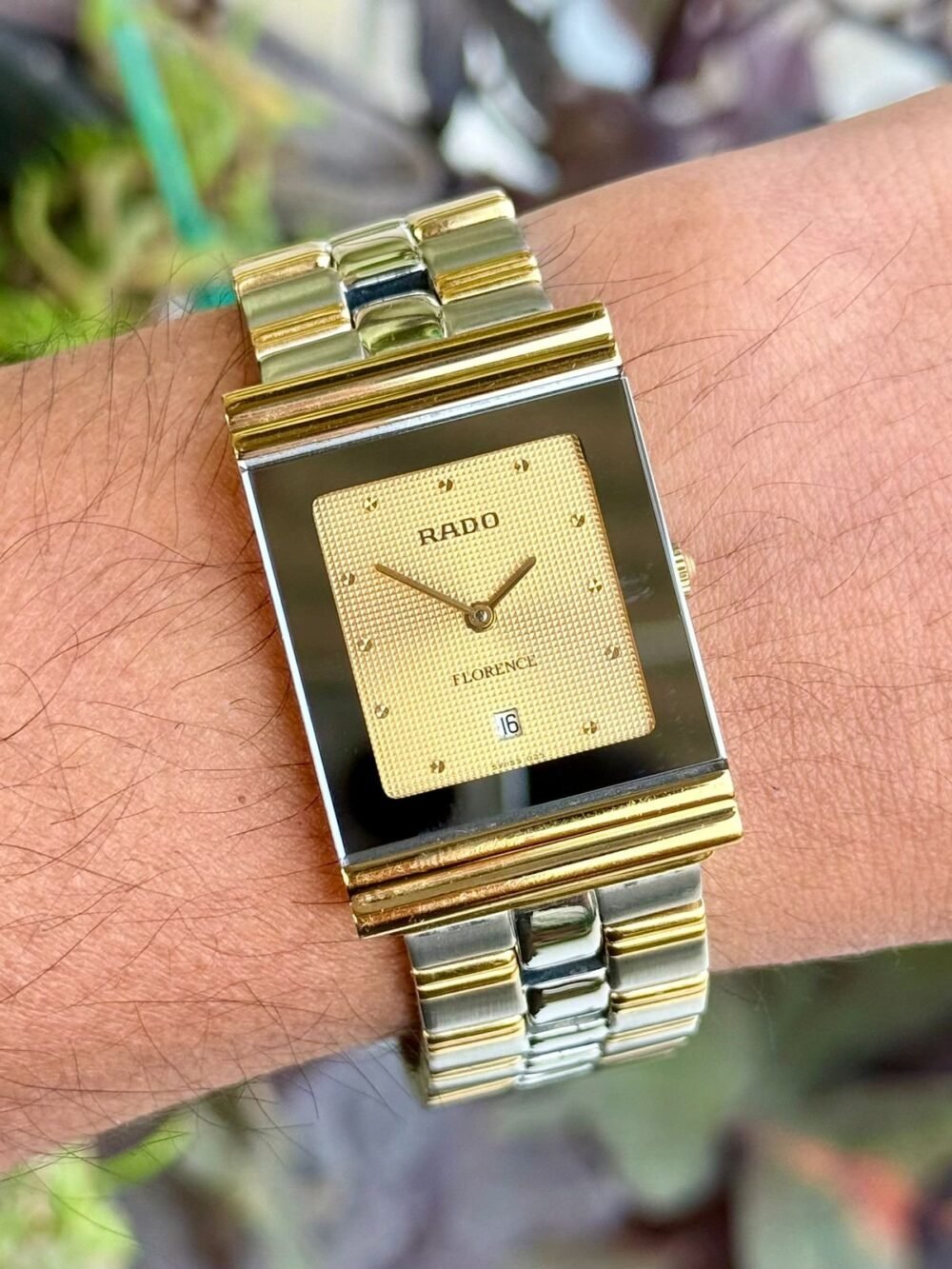 RADO Florence Tank 118.3681.2 Gold Dial Two-Tone Quartz Swiss Mens – photo 2