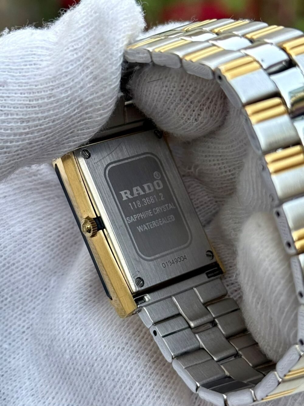 RADO Florence Tank 118.3681.2 Gold Dial Two-Tone Quartz Swiss Mens – photo 3