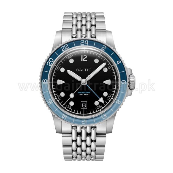 BALTIC Aquascaphe GMT MK-II AQUASCAPHE-GMT-MK-II-BLUE Black Dial Automatic French Mens