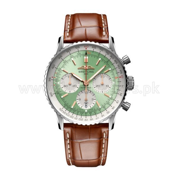 Breitling Navitimer B01 Chronograph 41 AB0139211L1P1 Mint Green Dial Automatic Swiss Mens