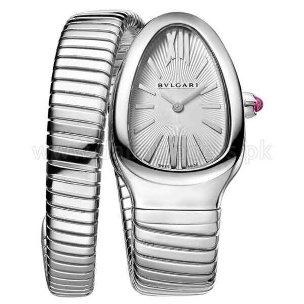BULGARI Serpenti Tubogas 101817 Silver Dial 35mm Quartz Swiss Ladies
