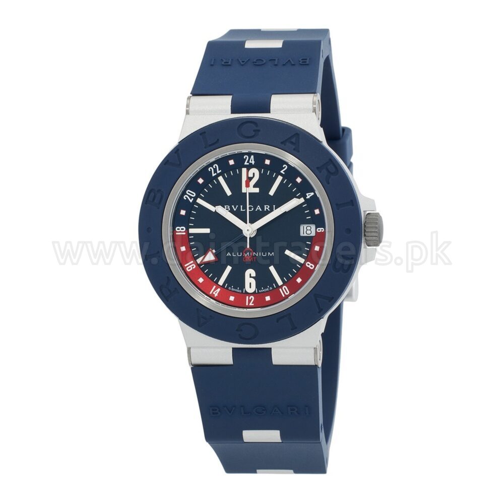 BULGARI Aluminium GMT 103554 Blue Dial Automatic Swiss Mens