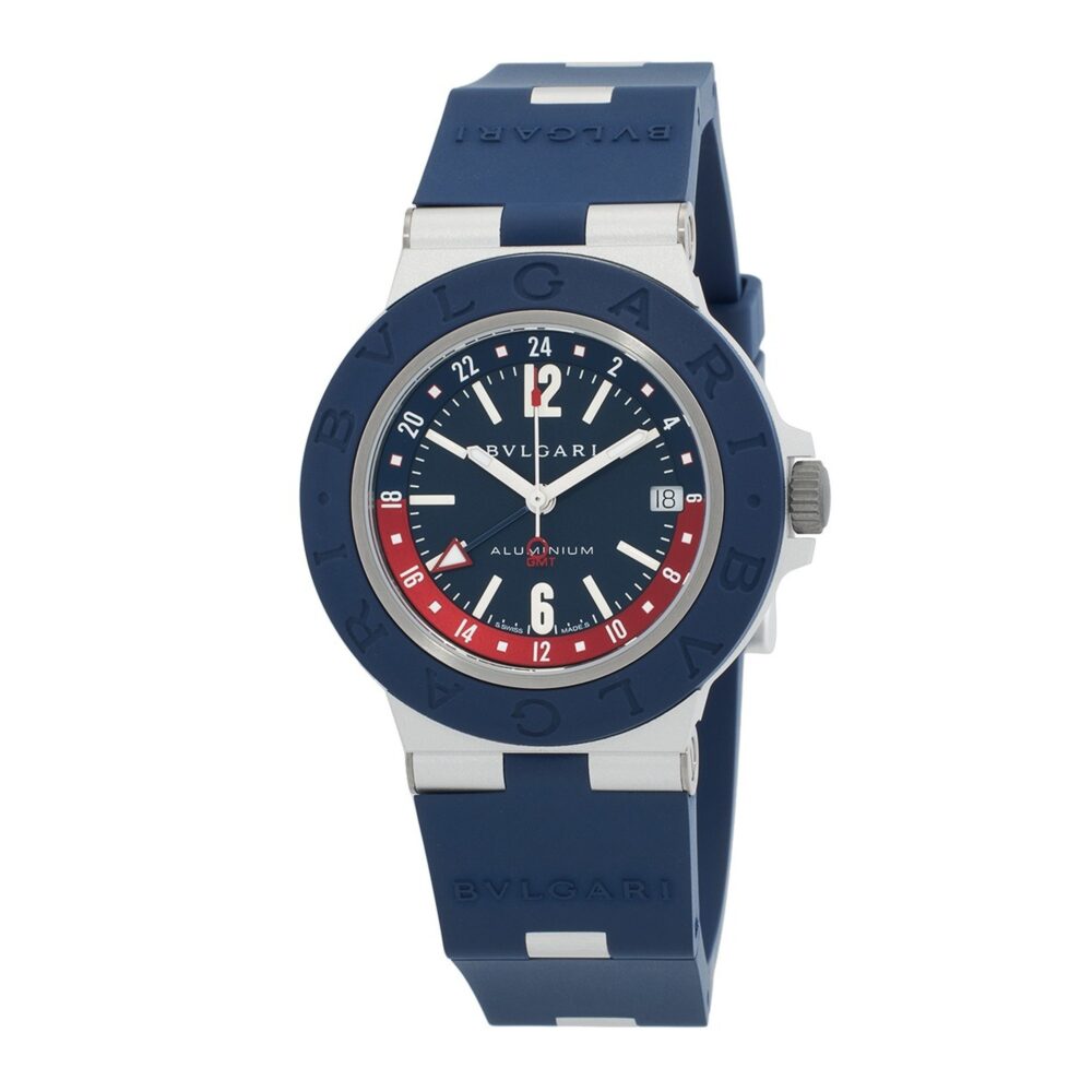BULGARI Aluminium GMT 103554 Blue Dial 40mm Automatic Swiss Mens
