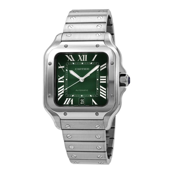 CARTIER Santos de Cartier WSSA0062 Green Dial 39.8mm Automatic Swiss Mens