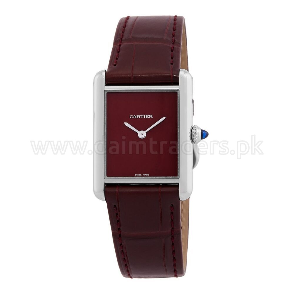 CARTIER Tank Must WSTA0054 Red Dial Quartz Swiss Unisex