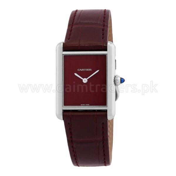 CARTIER Tank Must WSTA0054 Red Dial Quartz Swiss Unisex