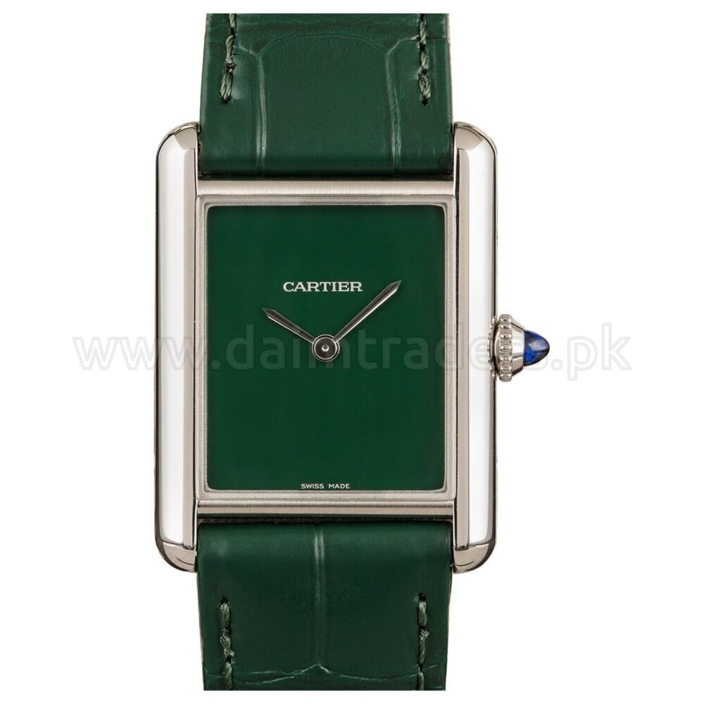 CARTIER Tank Must WSTA0056 Green Dial Quartz Swiss Unisex