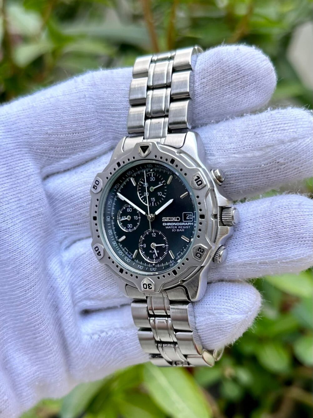 SEIKO Vintage Chronograph Alarm 7T32-6E40 Quartz Japan Mens – photo 2