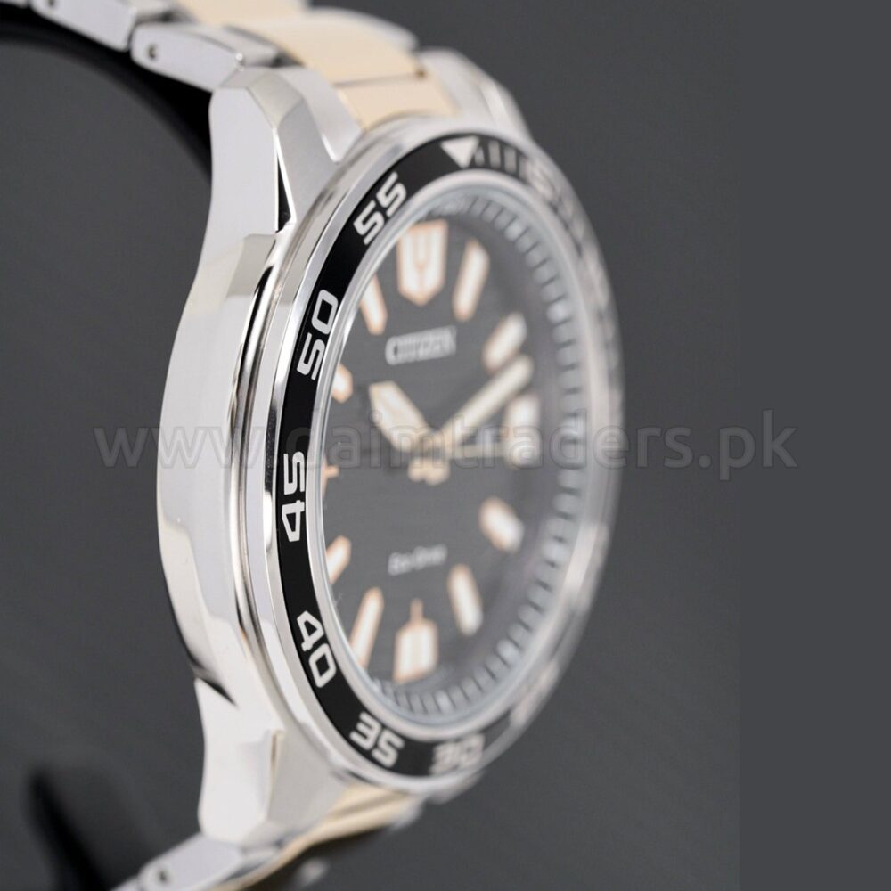 CITIZEN Eco-Drive AW1524-84E Black Dial Two-Tone Rose Gold 45mm Solar Japan Mens – photo 3