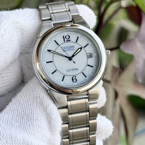 CITIZEN Eco-Drive FRA59-2202 White Dial Steel Solar Japan Mens