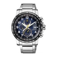 Citizen Eco-Drive Radio Controlled AT8124-91L blue dial - front view