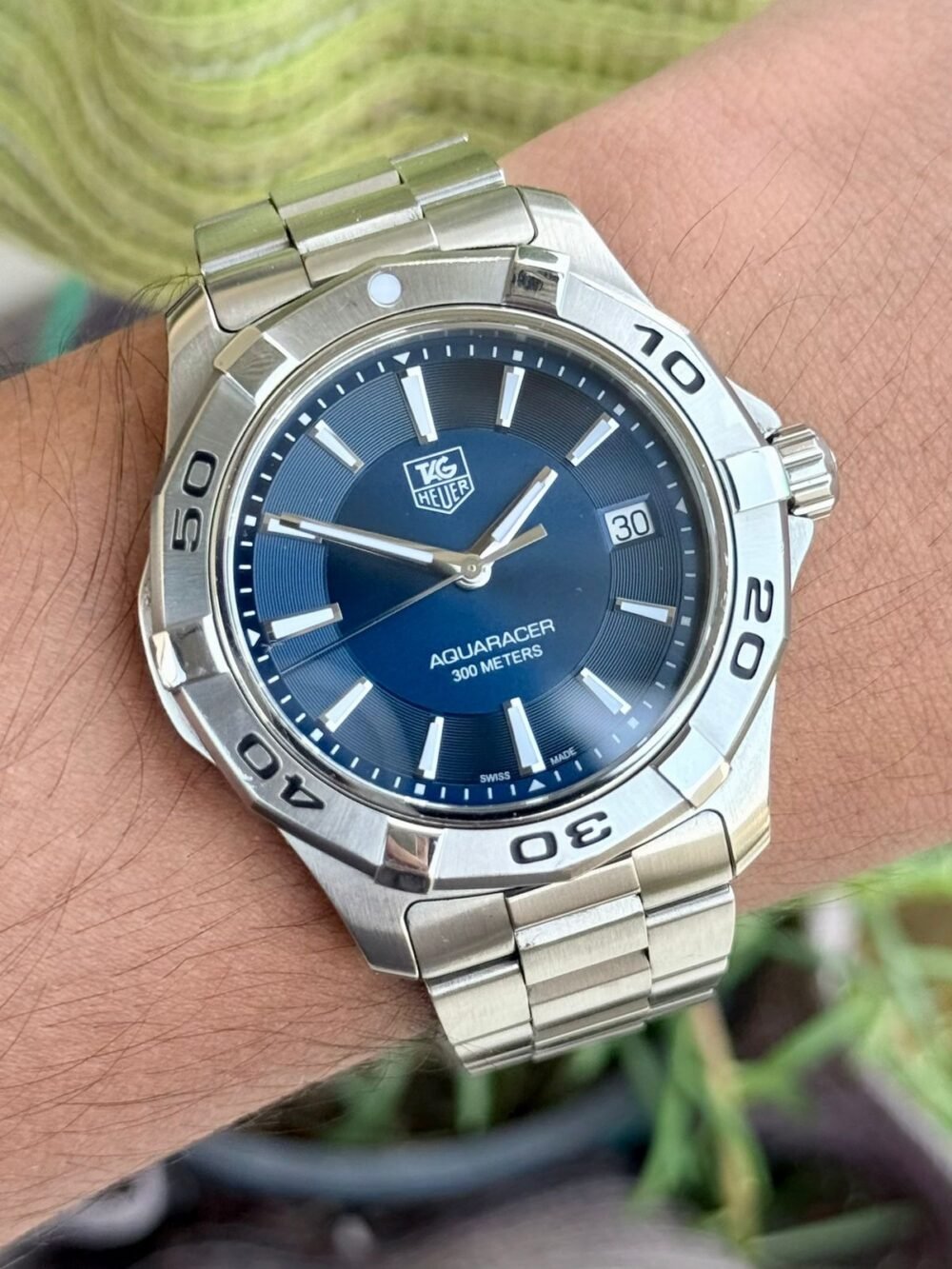 TAG Heuer Aquaracer WAP1112 Blue Dial Quartz Swiss Mens – photo 2