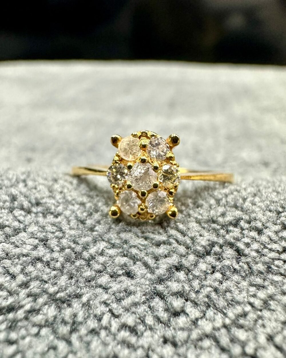 GOLD18k Ring 💍 Dubai Preloved 7x Diamond 💎