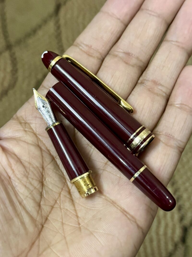 MONTBLANC Germany Rare Burgundy Fountain Pen 144 - Image 2