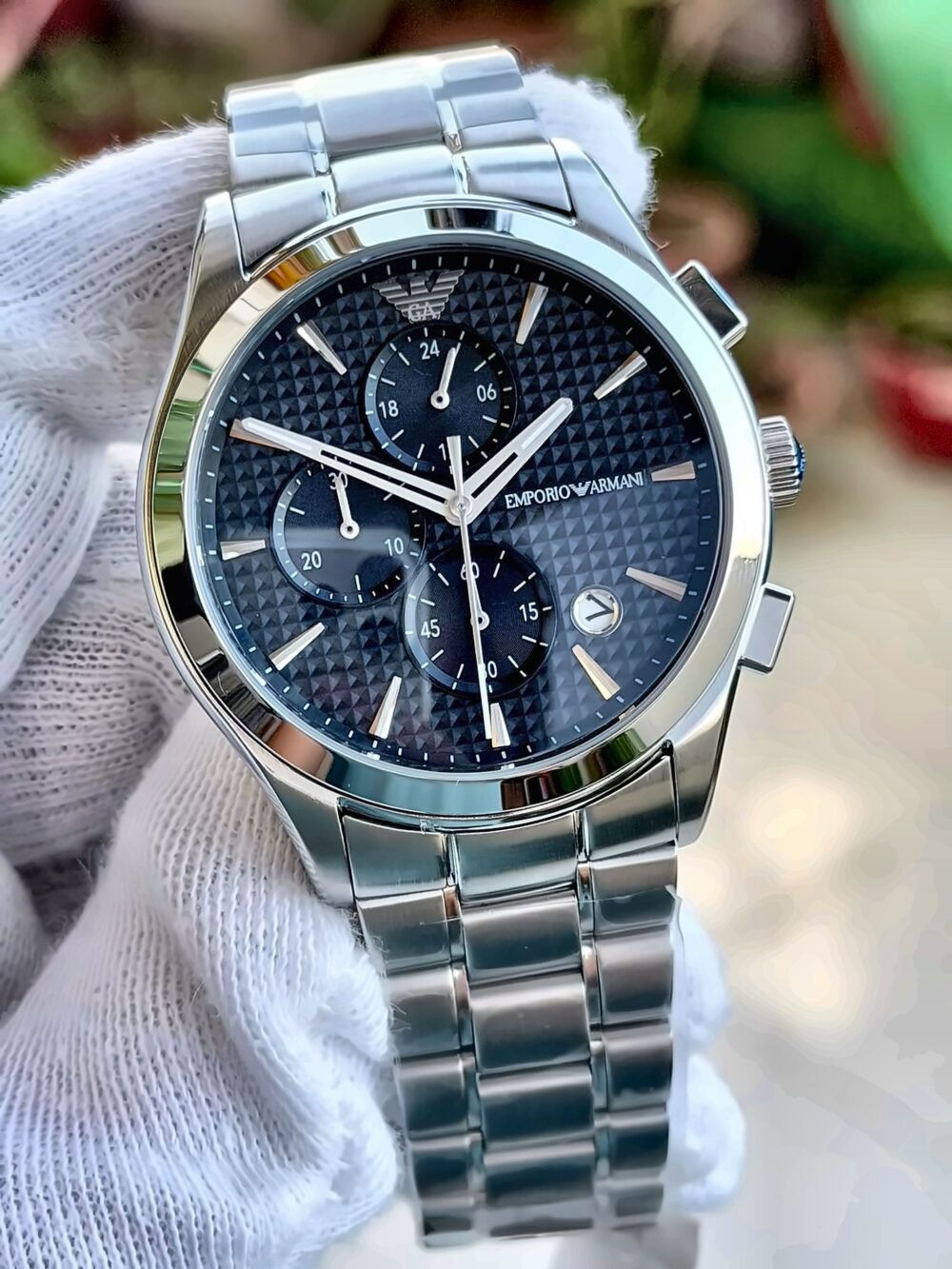 Emporio Armani Paolo Chronograph AR11602 Black Dial Steel 42mm Quartz Mens