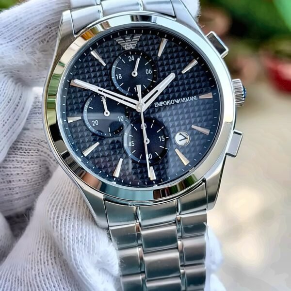 Emporio Armani Paolo Chronograph AR11602 Black Dial Steel 42mm Quartz Mens