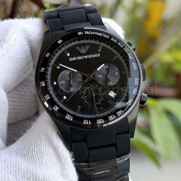 Emporio Armani Sportivo Chronograph AR5981 Black Dial All Black 43mm Quartz Mens