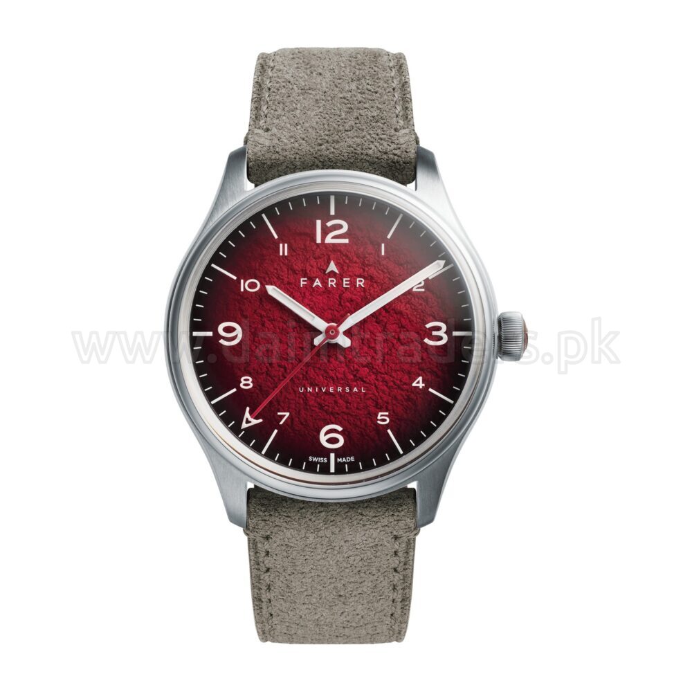 FARER Alert W-ALE-GYS Red Dial Automatic Swiss Mens
