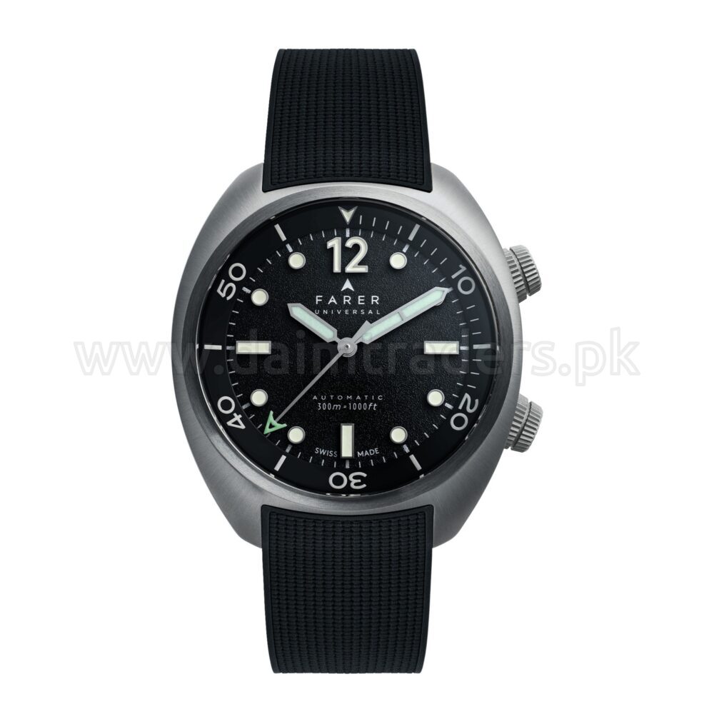 FARER Endeavour Aqua Compressor (Titanium) W-ENT-BLR Black Dial Automatic Swiss Mens