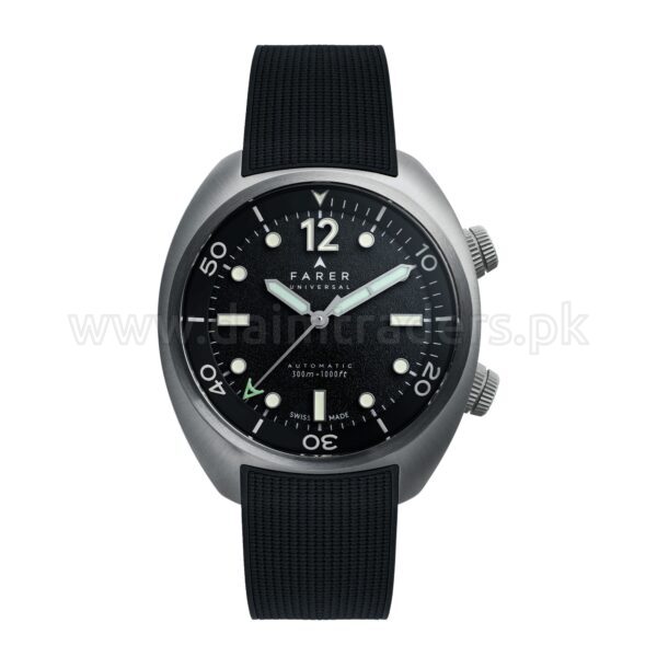 FARER Endeavour Aqua Compressor (Titanium) W-ENT-BLR Black Dial Automatic Swiss Mens