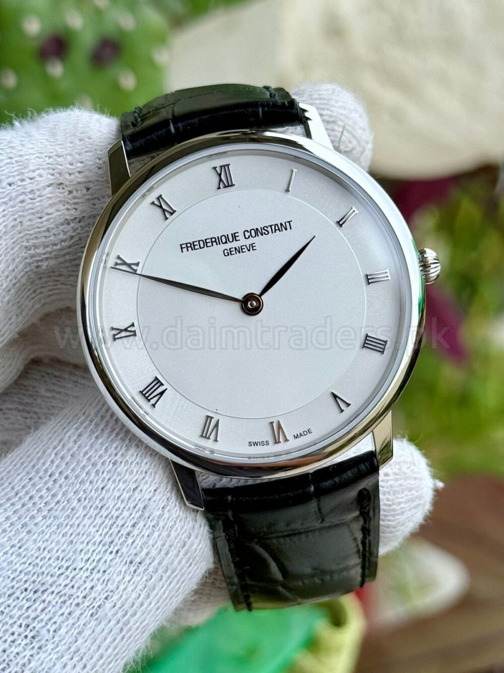 FREDERIQUE CONSTANT Slimline FC-200RS5S36 Silver Roman Dial Steel Quartz Swiss Mens
