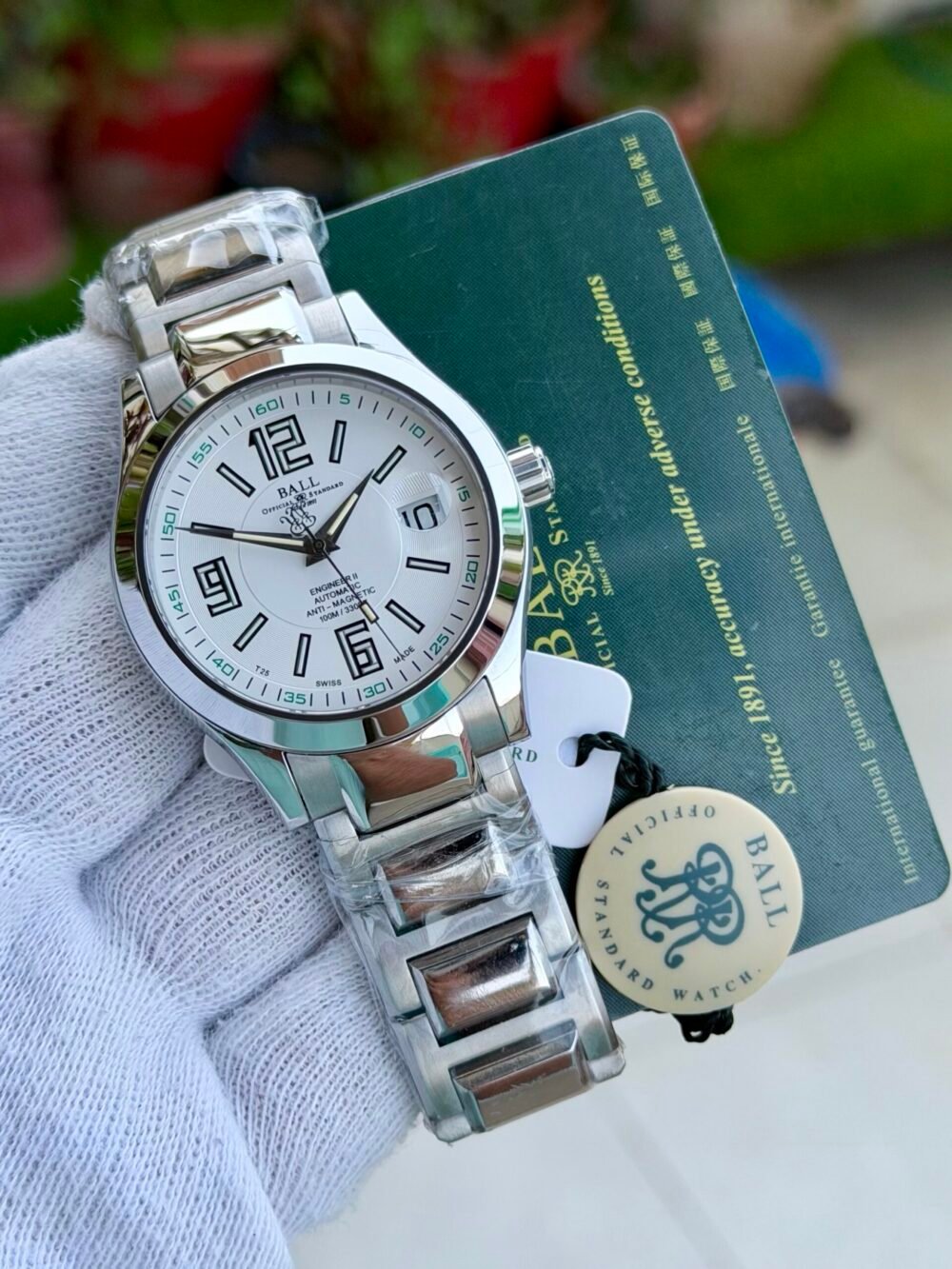 BALL Engineer II Arabic NM1020C White Dial 40mm Automatic Swiss Mens – photo 4