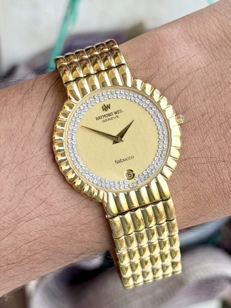 Raymond Weil Nabucco 4705 Yellow gold Weiss Switzerland