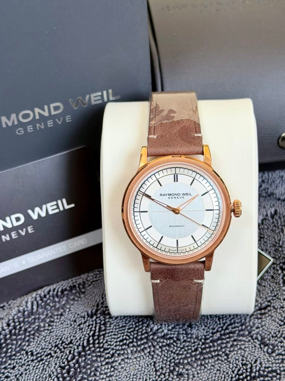 Raymond Weil Millesime 2925-PC5-65001 Silver Dial Rose Gold PVD 39.5mm Automatic Swiss Mens – photo 4