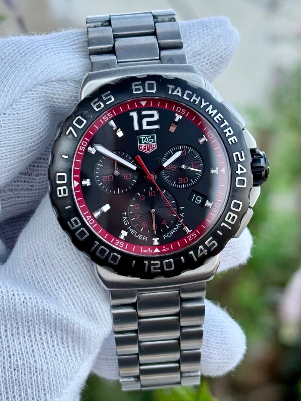 TAG Heuer Formula 1 Chronograph CAU1116 Black Dial 42mm Quartz Swiss Mens