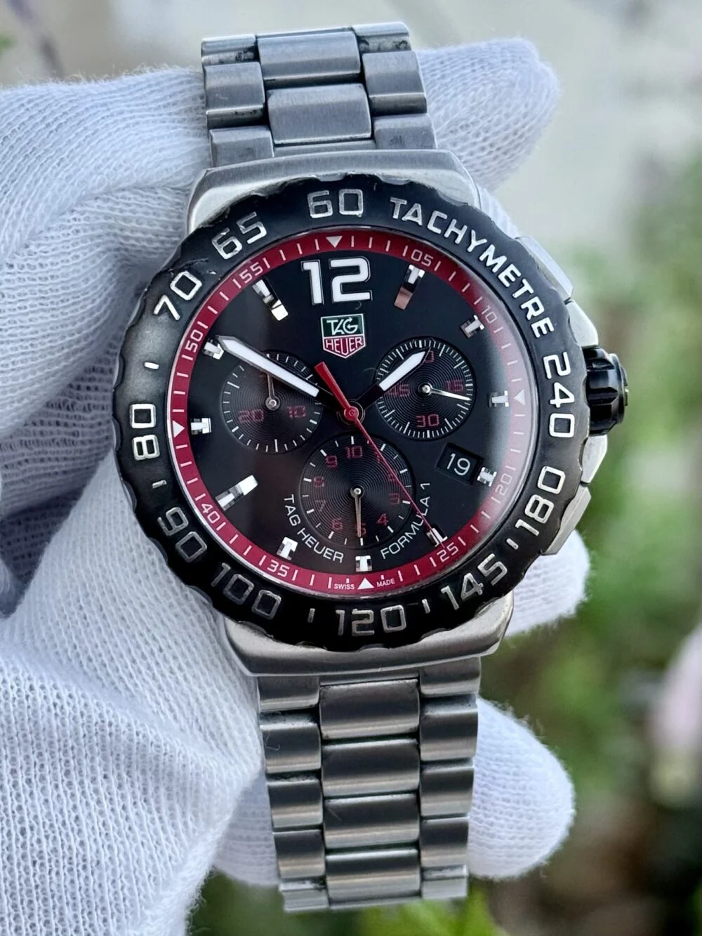 TAG Heuer Formula 1 Chronograph CAU1116 Black Dial 42mm Quartz Swiss Mens