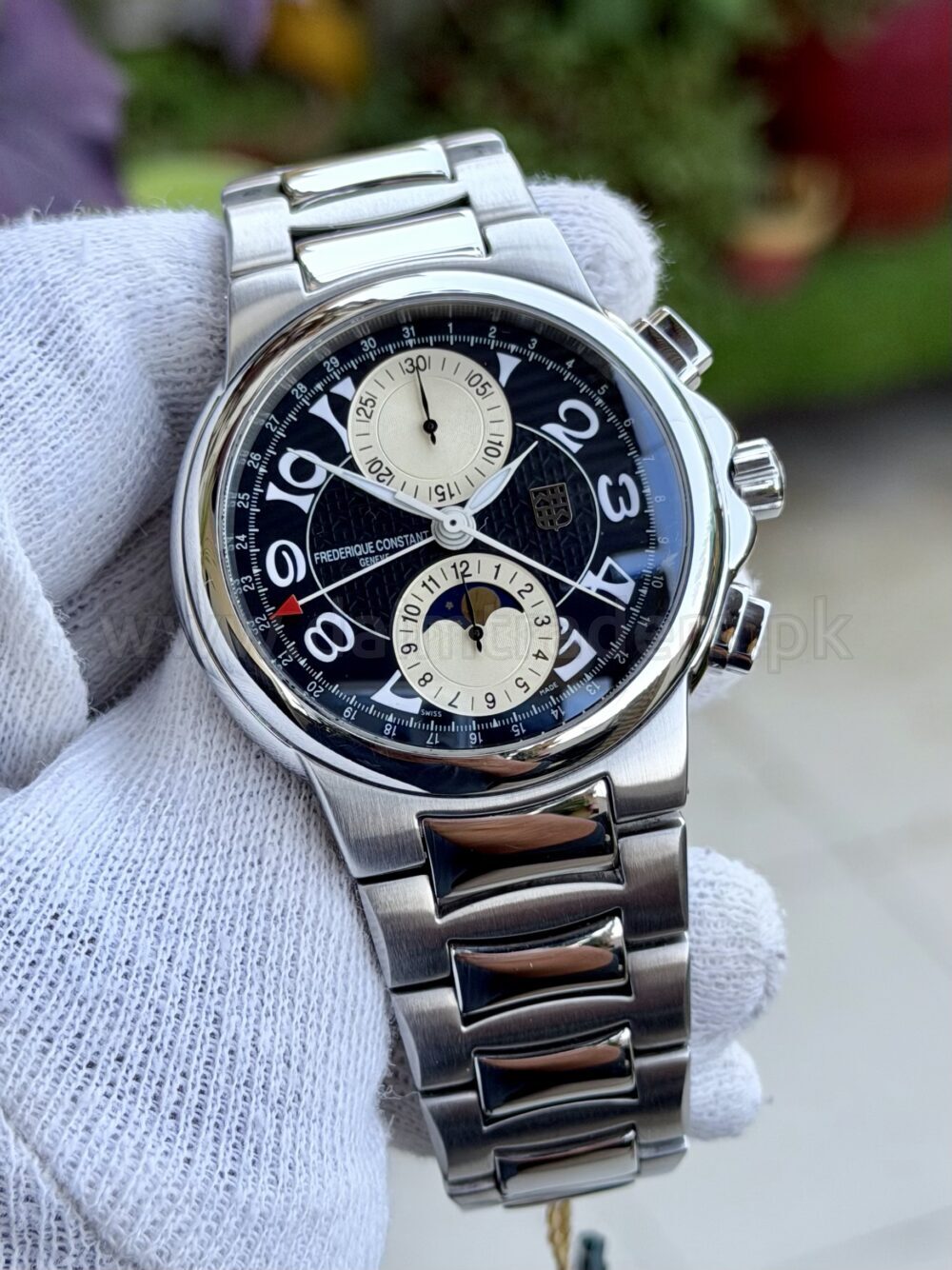 Frederique Constant Highlife Chronograph Moonphase FC395X4H5 Black Dial 42mm Automatic Swiss Mens