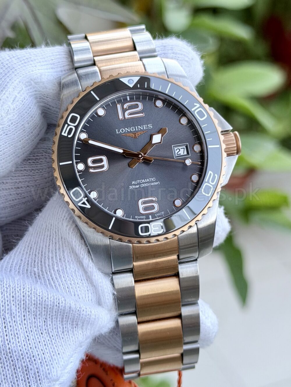 LONGINES HydroConquest L3.781.3.78.7 Grey Dial 41mm Two-Tone Automatic Swiss Mens