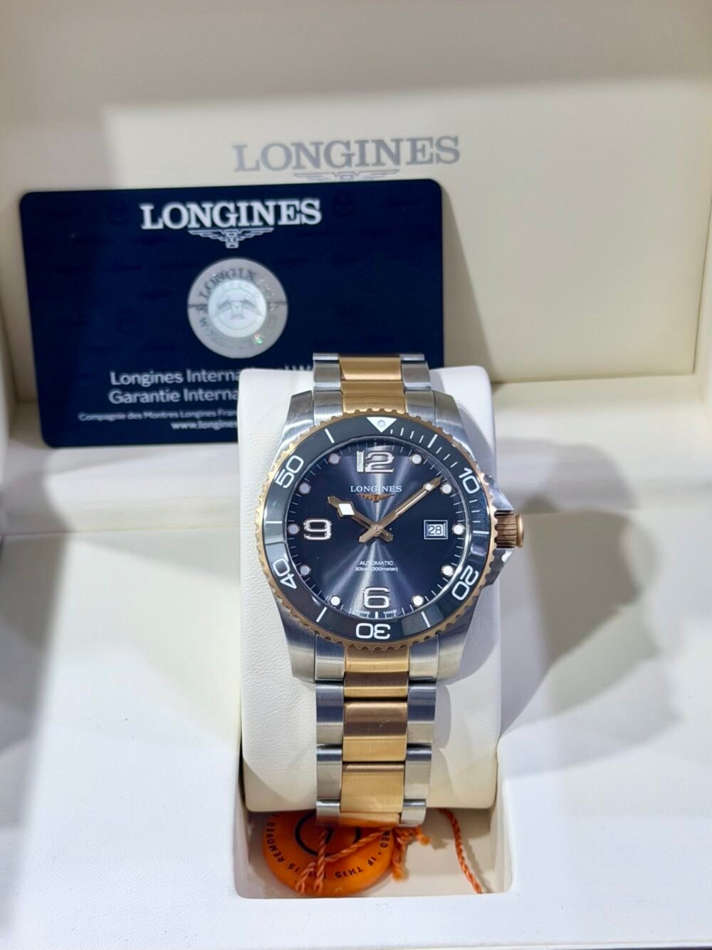LONGINES HydroConquest L3.781.3.78.7 Grey Dial 41mm Two-Tone Automatic Swiss Mens – photo 2