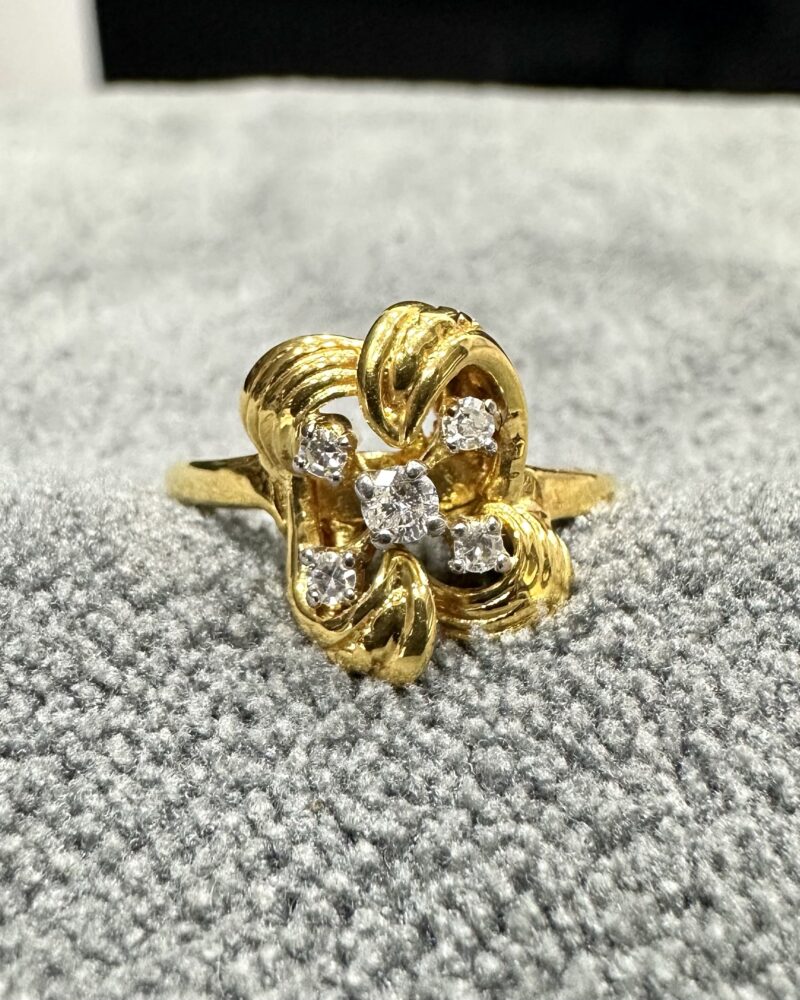 Gold14k Ring 5x Rounded Diamond VVS2