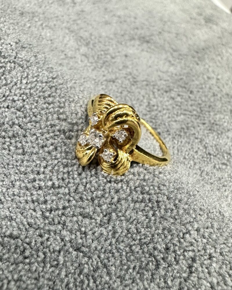 Gold14k Ring 5x Rounded Diamond VVS2 - Image 2