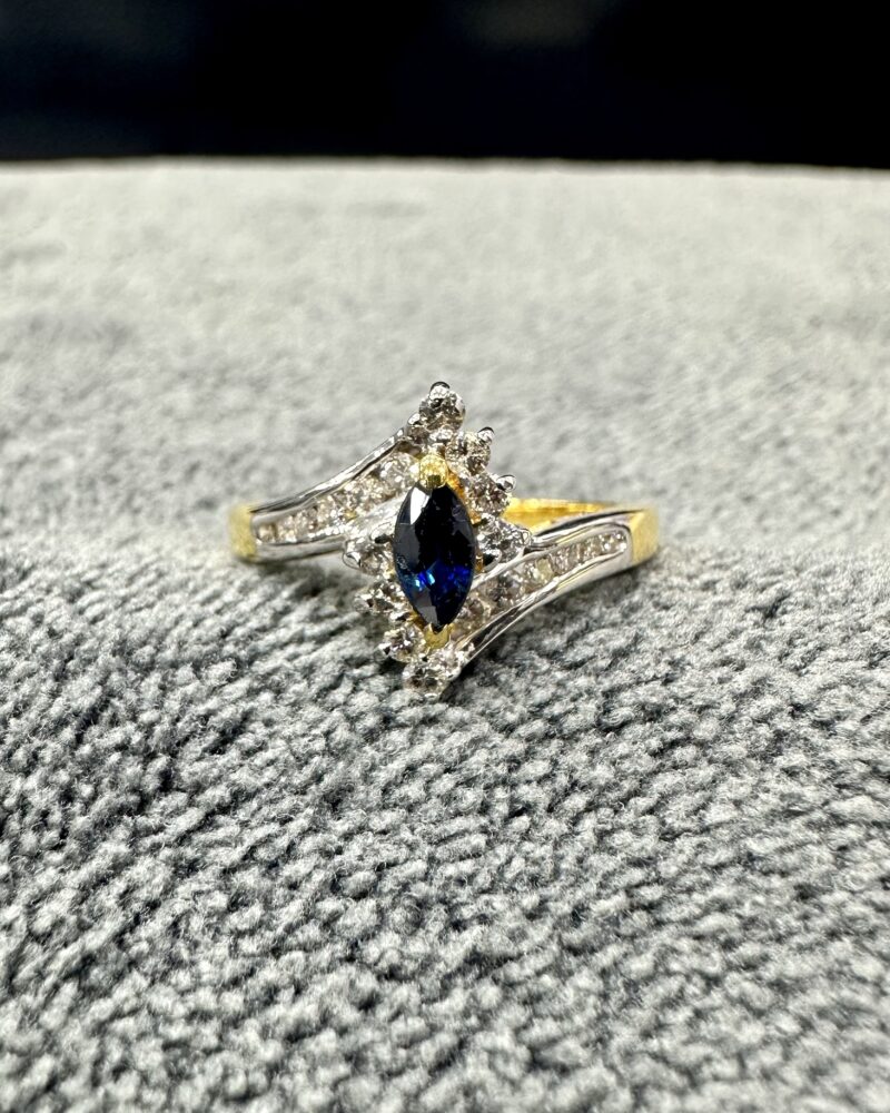 GOLD14k Ring Sapphire and Diamond 💍 Europen